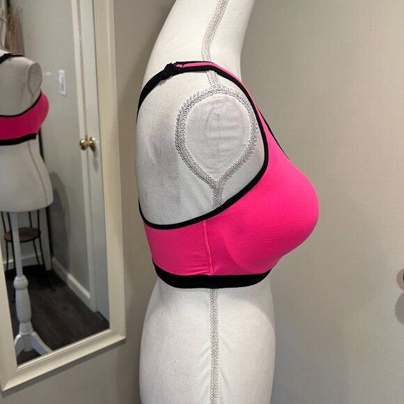 Victoria's Secret Hot Pink VSX Sport Knockout Front Close Sports Bra, Size 34DDD - Picture 8 of 16